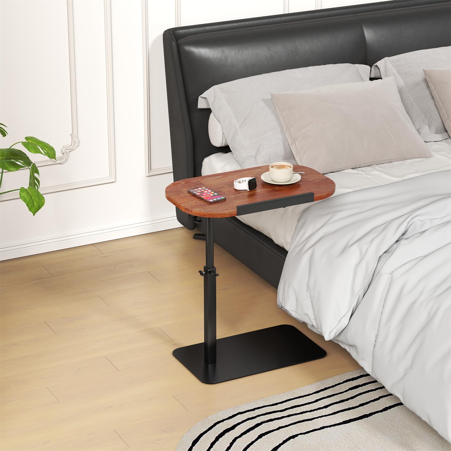 Mesa auxiliar en forma de ce regulable en altura para ordenador portatil y sofa Garvee